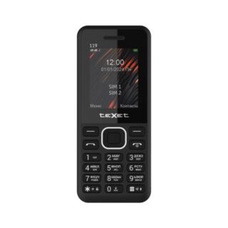 Сотовый телефон TEXET TM-119, 1.77", 2 sim, 32Мб, FM, 600 мАч, чёрный